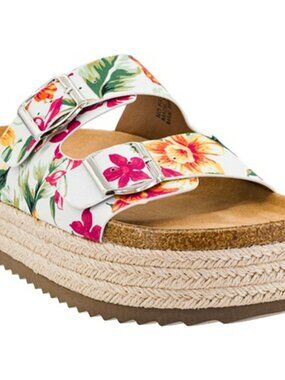 Corkys No Filter White Floral Sandals